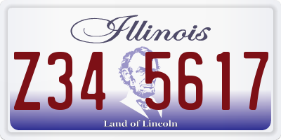 IL license plate Z345617