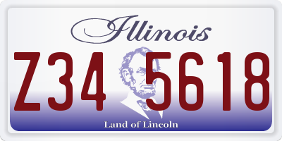 IL license plate Z345618