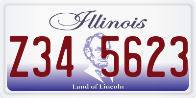 IL license plate Z345623