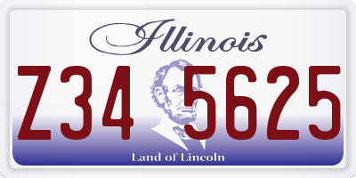 IL license plate Z345625