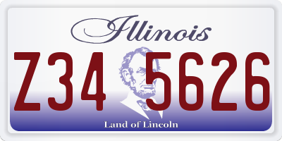 IL license plate Z345626