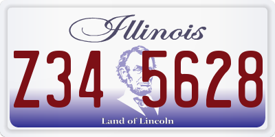 IL license plate Z345628