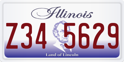 IL license plate Z345629