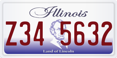 IL license plate Z345632