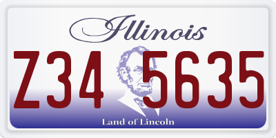 IL license plate Z345635