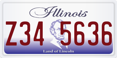 IL license plate Z345636