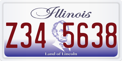 IL license plate Z345638
