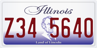 IL license plate Z345640