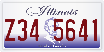 IL license plate Z345641