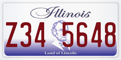 IL license plate Z345648