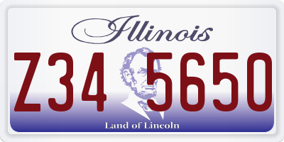 IL license plate Z345650