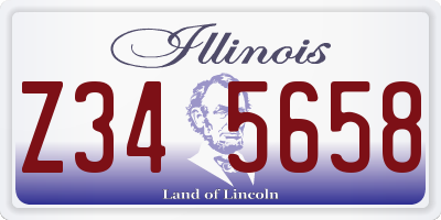 IL license plate Z345658