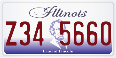 IL license plate Z345660