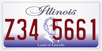 IL license plate Z345661