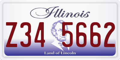 IL license plate Z345662