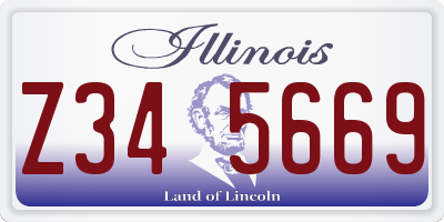 IL license plate Z345669