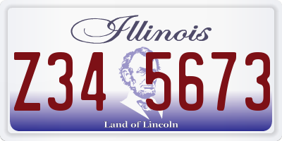 IL license plate Z345673