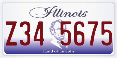 IL license plate Z345675
