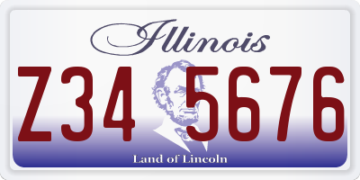 IL license plate Z345676