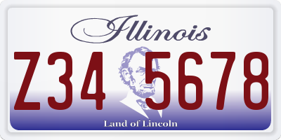IL license plate Z345678