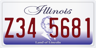 IL license plate Z345681