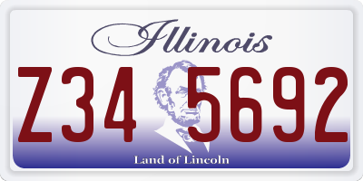 IL license plate Z345692