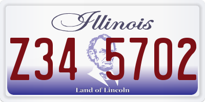 IL license plate Z345702