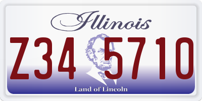 IL license plate Z345710