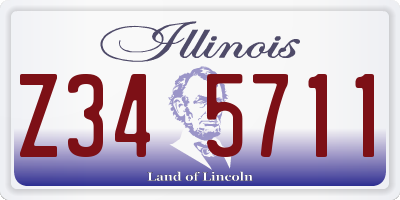 IL license plate Z345711