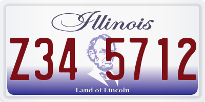 IL license plate Z345712