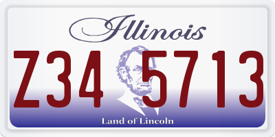 IL license plate Z345713