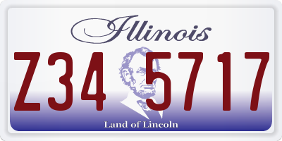 IL license plate Z345717