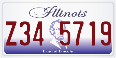 IL license plate Z345719
