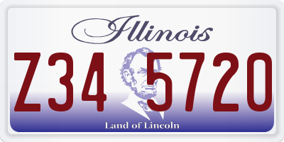 IL license plate Z345720