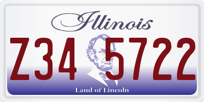 IL license plate Z345722