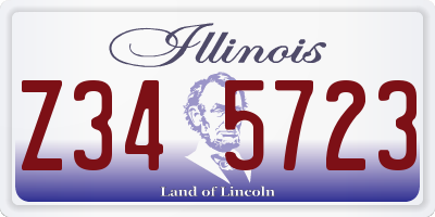IL license plate Z345723