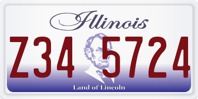 IL license plate Z345724