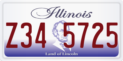 IL license plate Z345725