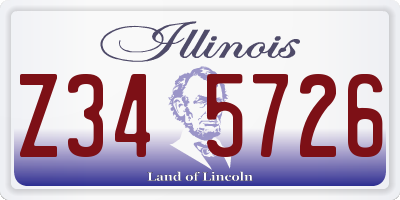 IL license plate Z345726