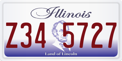 IL license plate Z345727