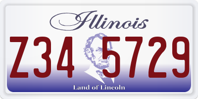 IL license plate Z345729