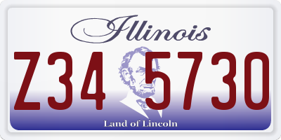 IL license plate Z345730