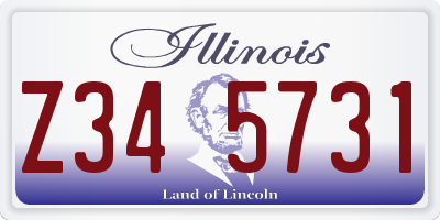 IL license plate Z345731