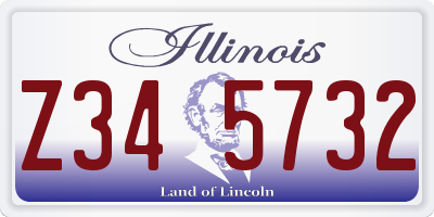 IL license plate Z345732