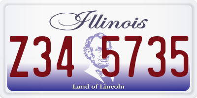 IL license plate Z345735