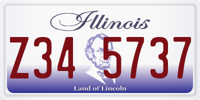 IL license plate Z345737