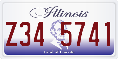 IL license plate Z345741