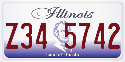 IL license plate Z345742
