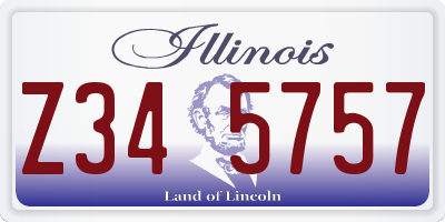 IL license plate Z345757