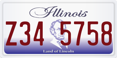 IL license plate Z345758